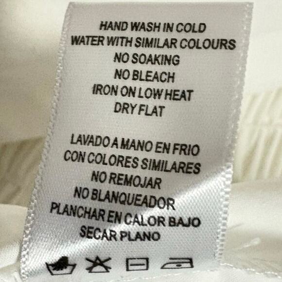 Mable JILL RUFFLED OFF THE SHOURDER ROMPER White Women’s Sz M Cottagecore Bride - Picture 9 of 10